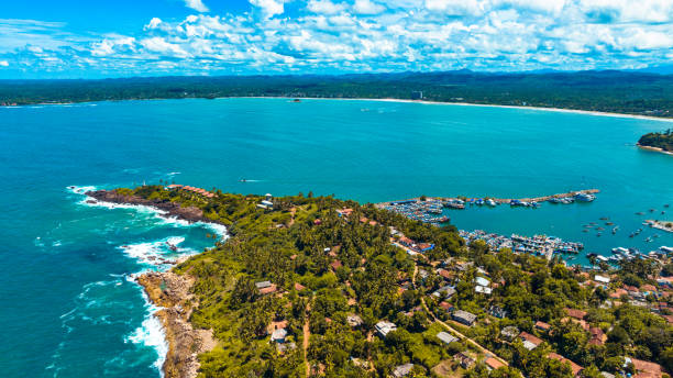 Aerial view of Secret Beach, Mirissa, Sri Lanka