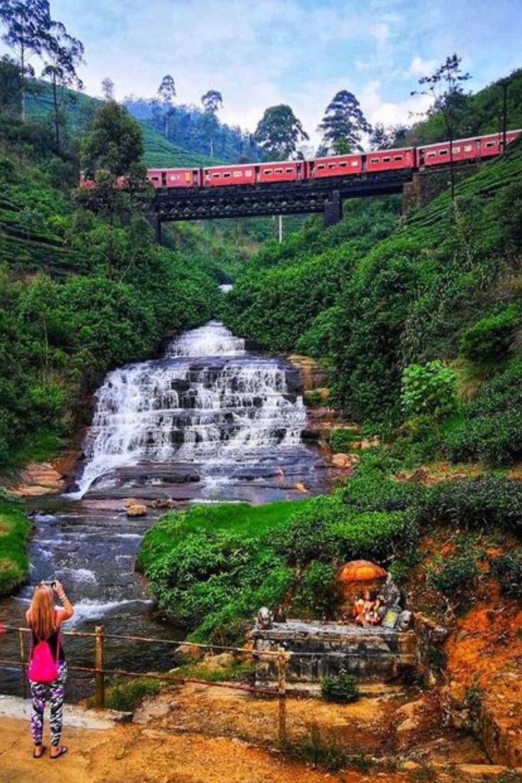 𝐍𝐚𝐧𝐮 𝐨𝐲𝐚 𝐖𝐚𝐭𝐞𝐫 𝐅𝐚𝐥𝐥𝐬, 𝐍𝐚𝐧𝐮 𝐎𝐲𝐚 - Sri Lanka 🌿 💗 💚👣🍃 🚂🚆🚊